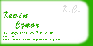 kevin czmor business card